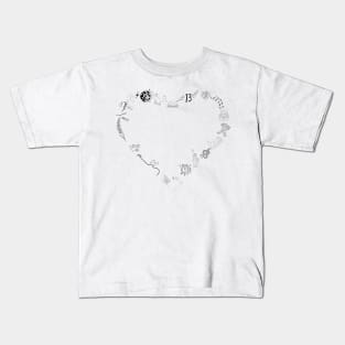 Heart shaped Swiftie inspired design Kids T-Shirt